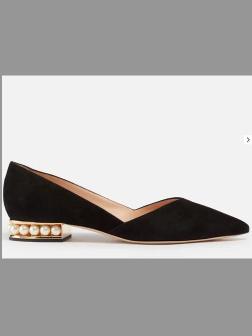 Nicholas Kirkwood Casati D'Orsay Ballerina Flat Shoes Black SZ 36 NEW